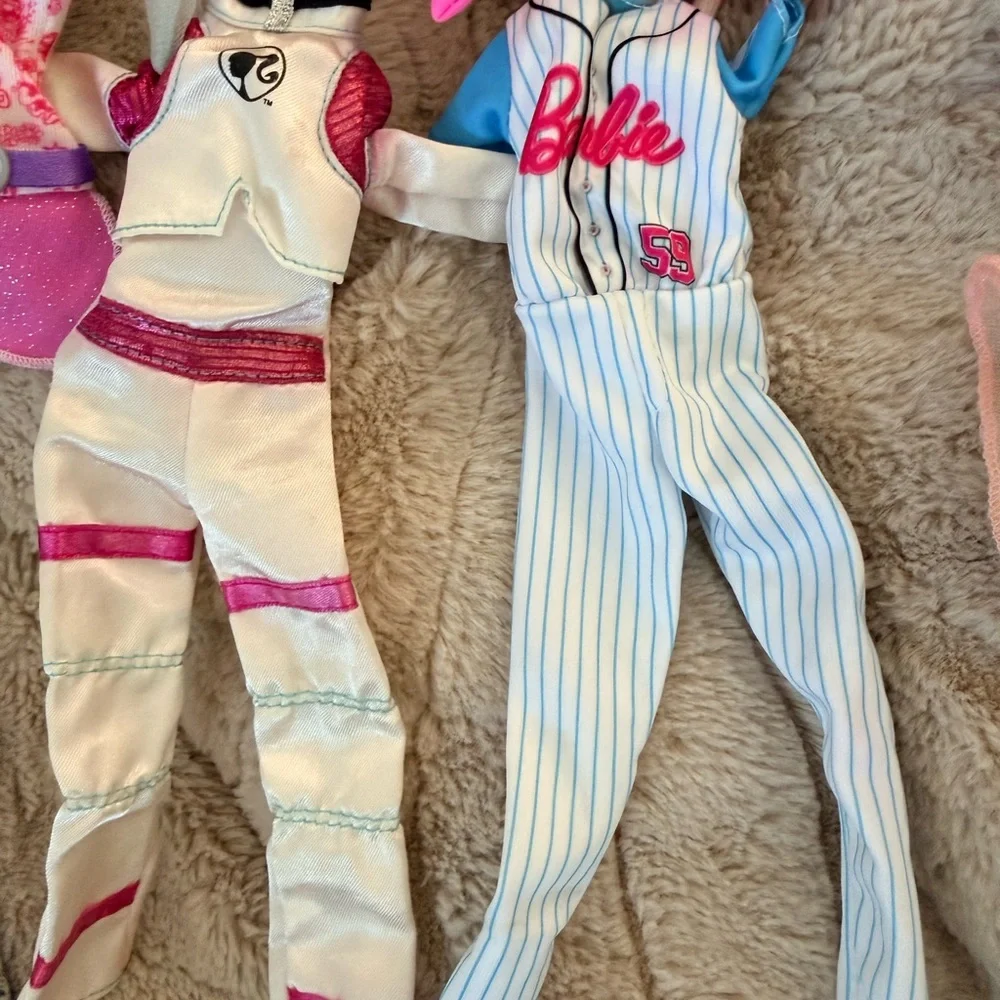 Lots of 26 authentic Barbie items 80s 90s 2000s Olympics swimming baseball space